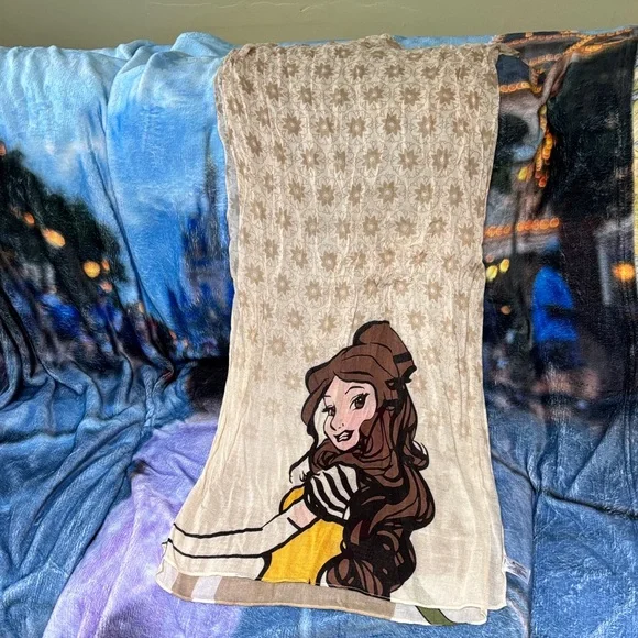 Disney Parks Beauty & the Beast Belle Scarf EUC - Picture 1 of 5